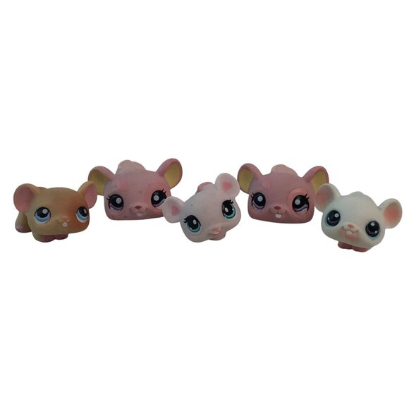 Littlest Pet Shop LPS Mice #1202/1480/261/30 Mouse Lot of 5 Figures - Picture 1 of 11